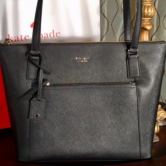 kate spade Handbags - Cameron Black Large Pocket Tote Kate Spade